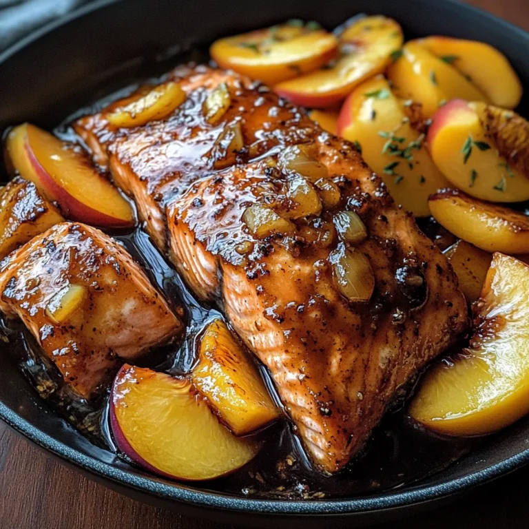 Bourbon Peach Roasted Salmon