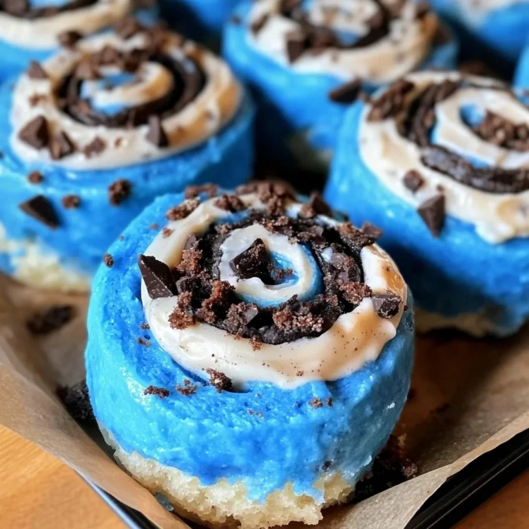 Cookie Monster Cinnamon Rolls Recipe