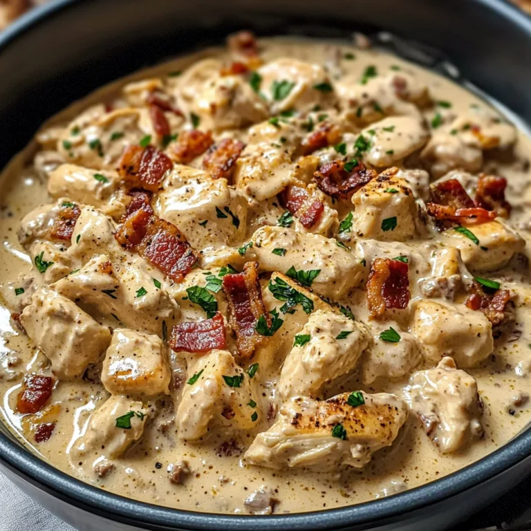 Creamy Chicken Bacon Stroganoff