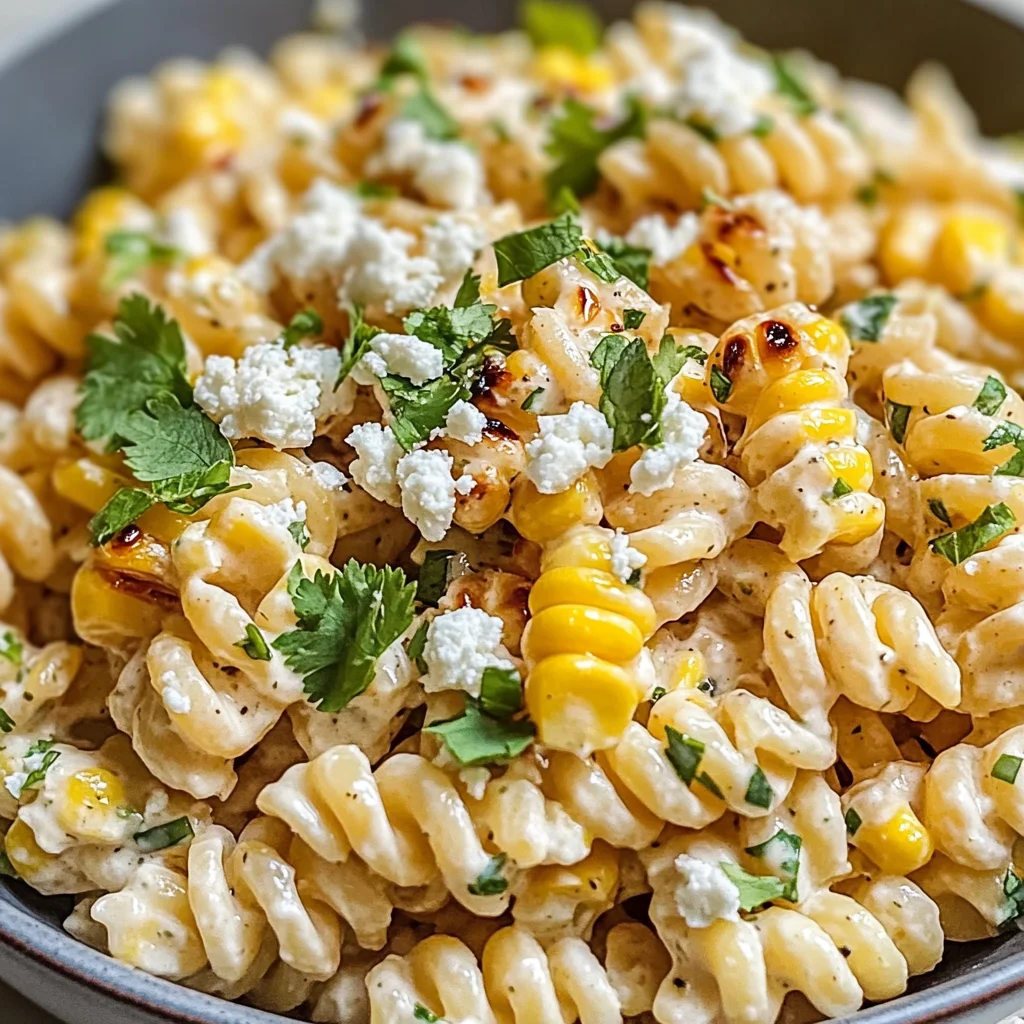Easy Mexican Street Corn Pasta Salad