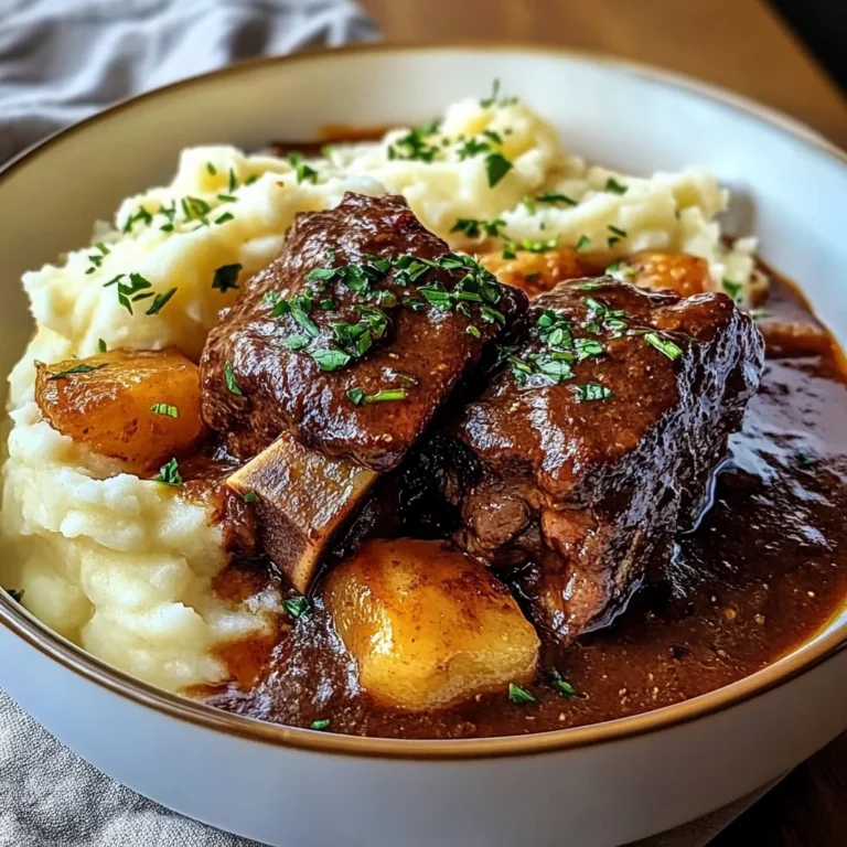 Red Wine Braised Beef Short Ribs with Buttery Mashed Potatoes