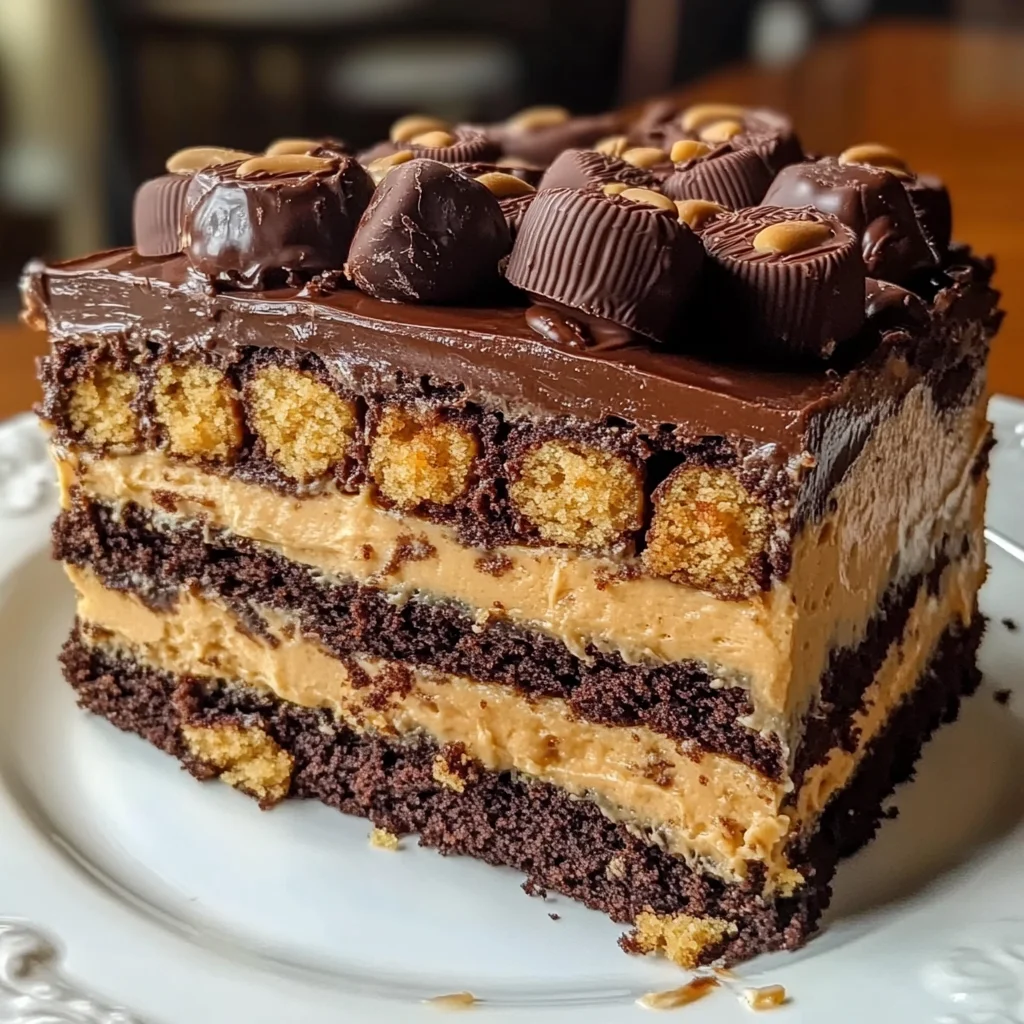 Reese’s Peanut Butter Earthquake Cake