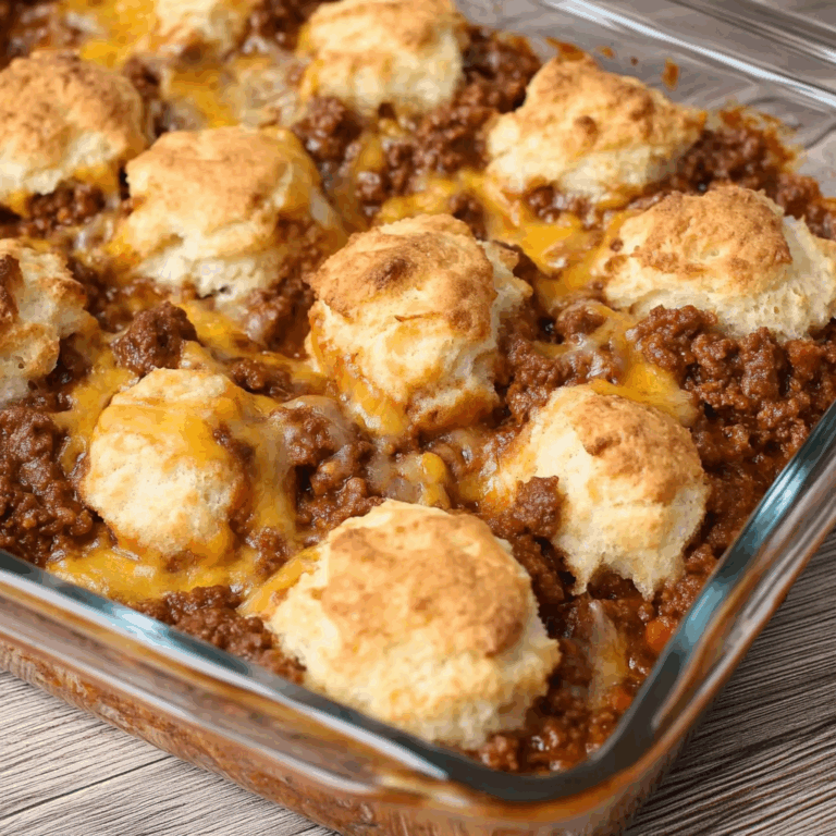 Sloppy Joe Biscuit Casserole