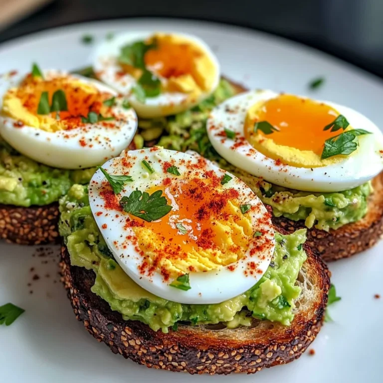 Avocado Cottage Toasts with Soft-Boiled Eggs & Paprika