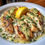 Creamy Lemon Garlic Chicken with Herb Rice