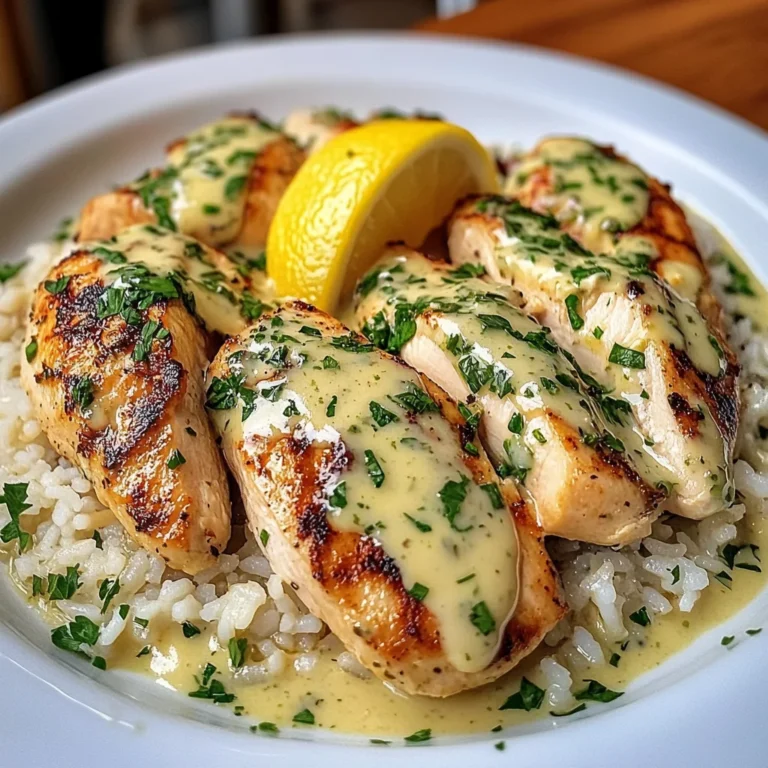 Creamy Lemon Garlic Chicken with Herb Rice