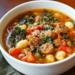 Italian Vegetable Soup with Spicy Sausage