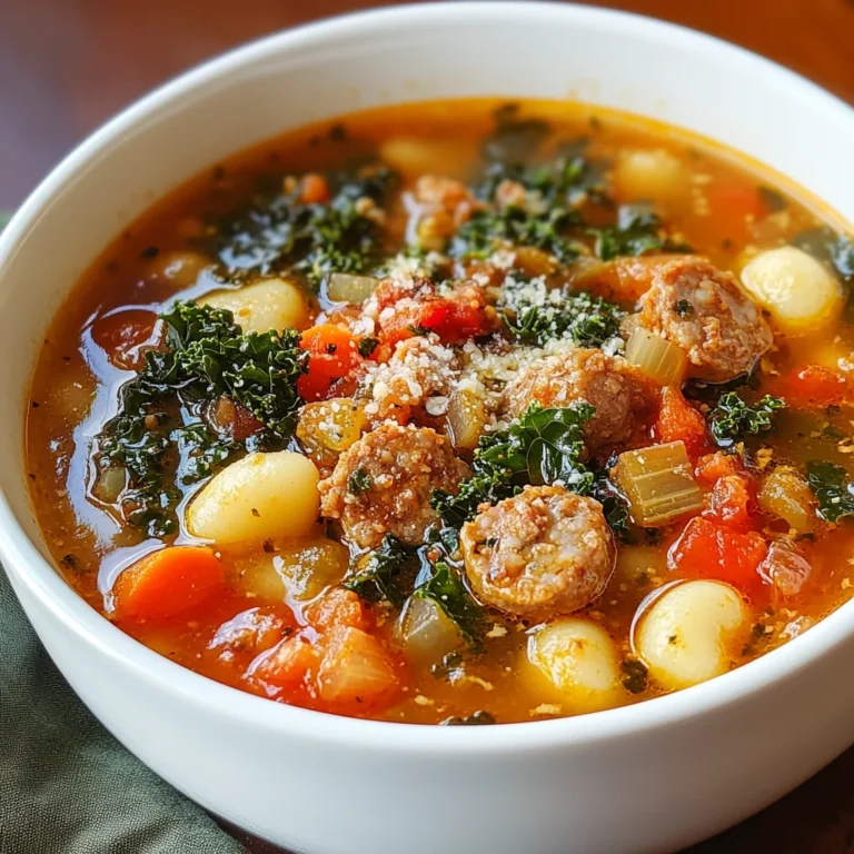 Italian Vegetable Soup with Spicy Sausage