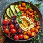 Roasted Veggie and Hummus Bowl