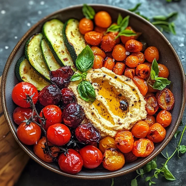 Roasted Veggie and Hummus Bowl
