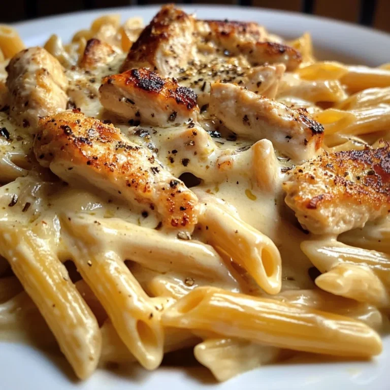 Spicy Garlic Chicken Penne in Velveeta Alfredo