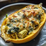 Spinach and Artichoke Stuffed Spaghetti Squash