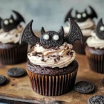 Vegan Oreo Bat Cupcakes