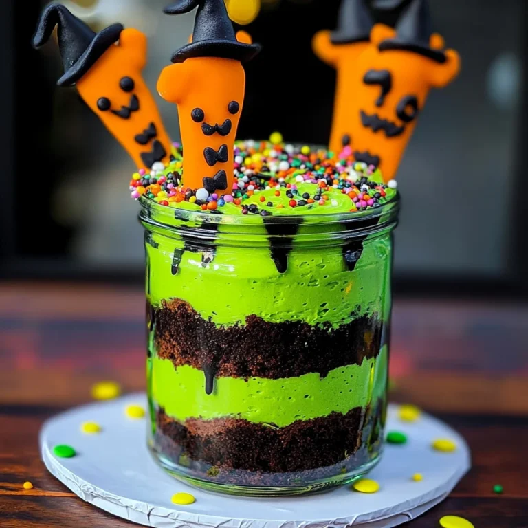 Witches Brew Halloween Cake Jars