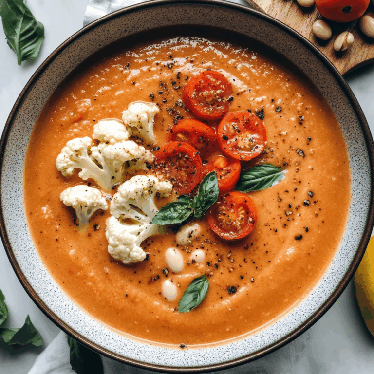 Creamy Vegan Tomato and Cauliflower Bisque