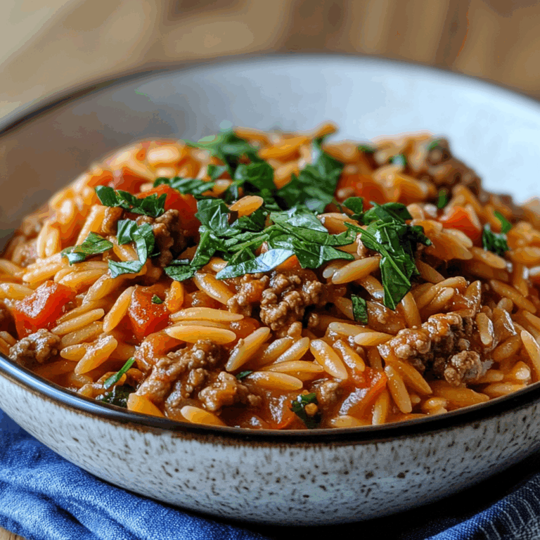 Ground Beef Orzo