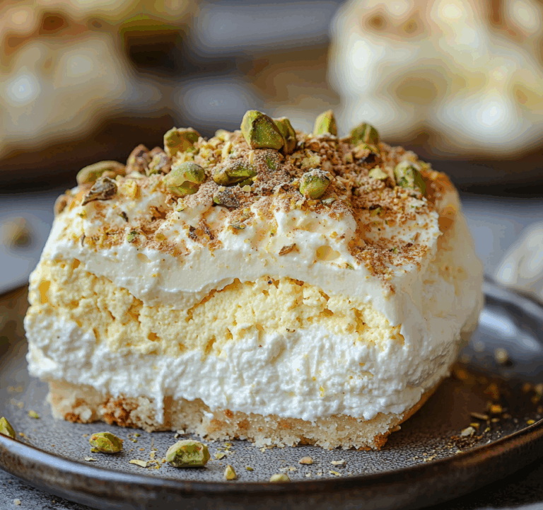Lemon Pistachio Ricotta Cloud Cake