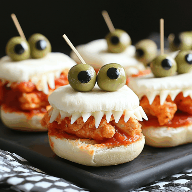 Halloween Chicken Parm Sliders