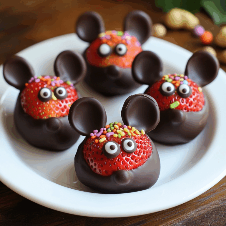 Halloween Dessert – Strawberry and Chocolate fudge mice