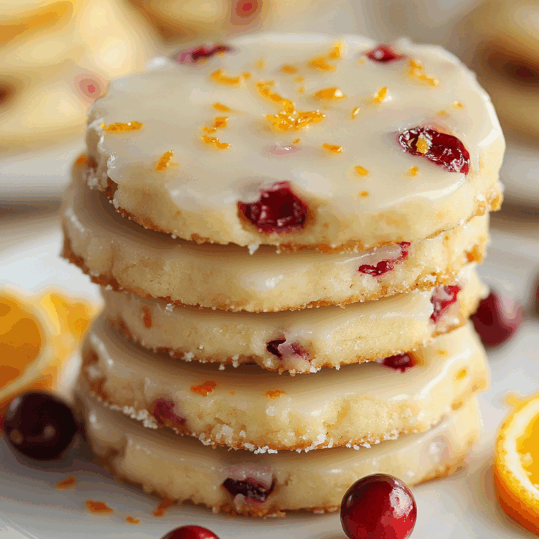 Orange Cranberry Shortbread Cookies