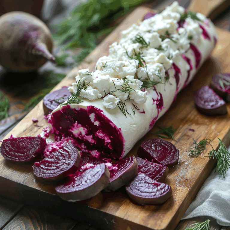 Beet and Goat Cheese Log