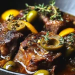 Braised Lamb Neck with Lemon, Olives & Warm Spices