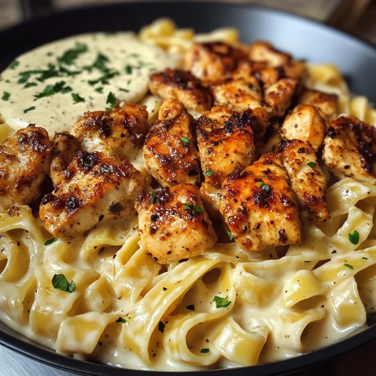 Cajun Chicken Alfredo Fettuccine Pasta with Velveeta Sauce