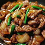 Chinese Beef Stir Fry with Caramelized Onions