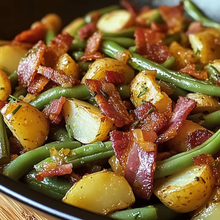 Country Ranch Green Beans 'and Potatoes with Turkey Turkey Bacon