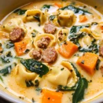 Creamy Sausage Tortellini Soup