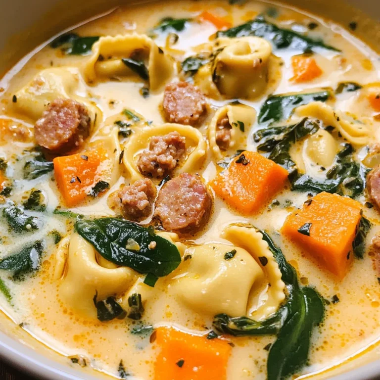 Creamy Sausage Tortellini Soup