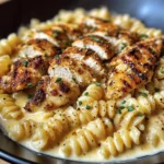Creamy Velveeta Rotini with Seared Garlic Chicken