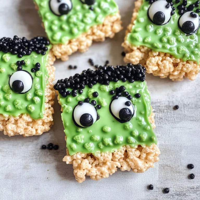 Frankenstein Halloween Rice Krispie Treats