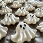 Ghost-Shaped Meringue Cookies