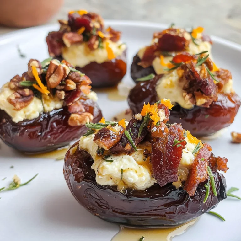 Goats cheese stuffed dates