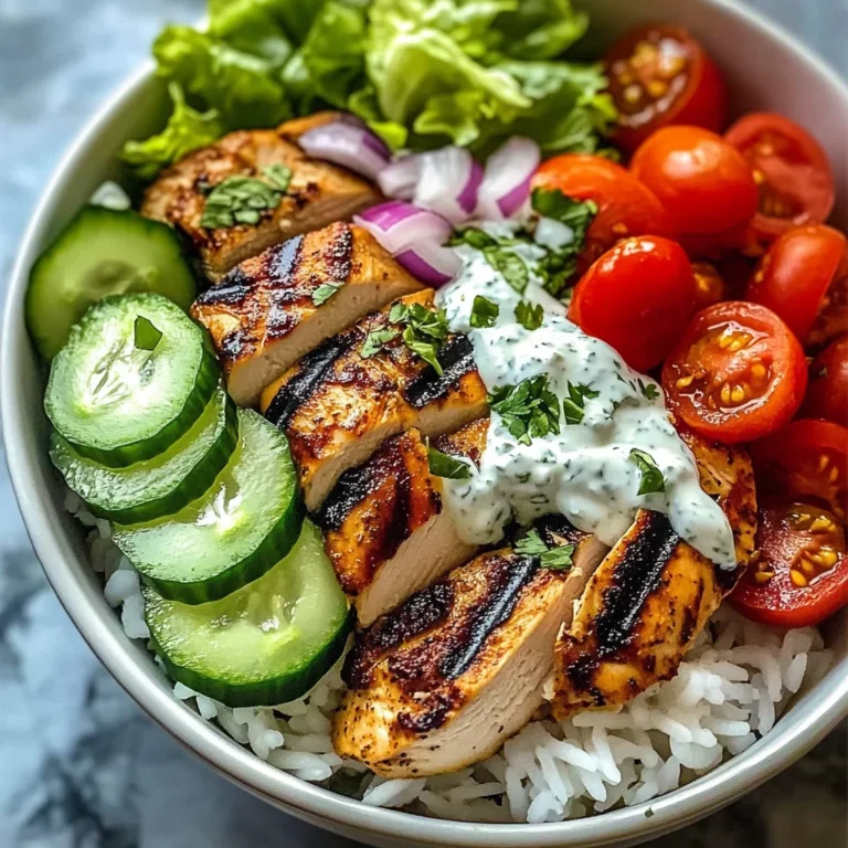 Grilled Chicken & Rice Veggie Bowl with Herb Yogurt