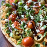 Mediterranean Naan Bread Pizza