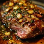 Roasted Lamb Leg with Honey-Dijon Glaze