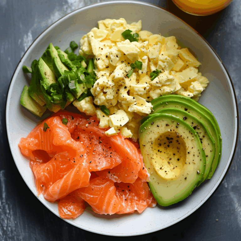 Smoked Salmon & Scrambled Egg Power Plate with Avocado