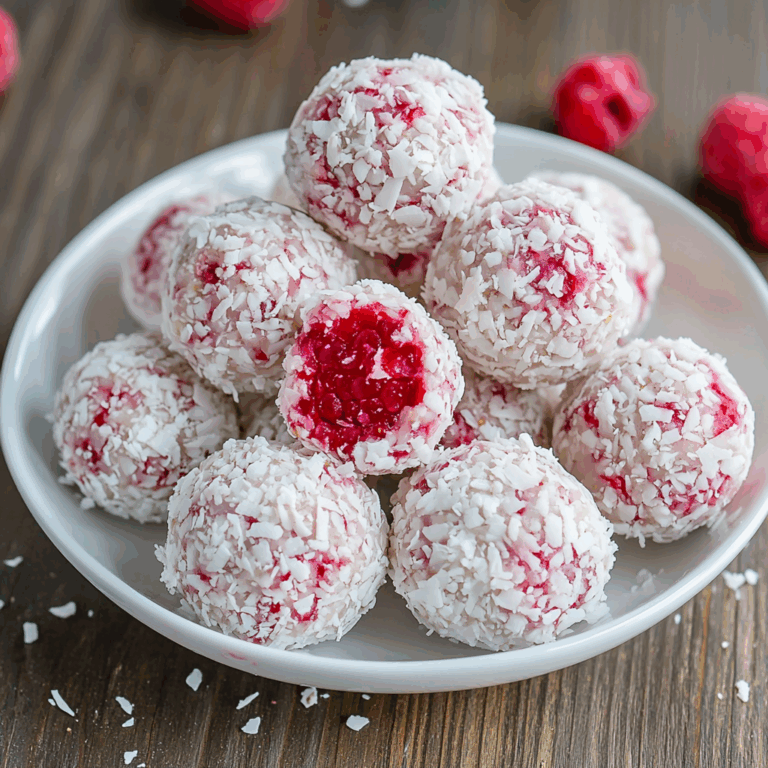 No-Bake Raspberry Coconut Balls – Easy, Delicious Treats