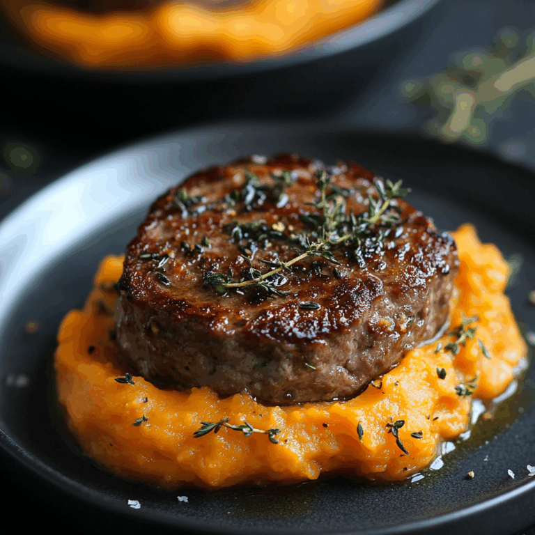 Steak de Chou-Fleur Vegan au Four & Purée de Patate Douce / Vegan Cauliflower Steak & Mashed Sweet Potatoes