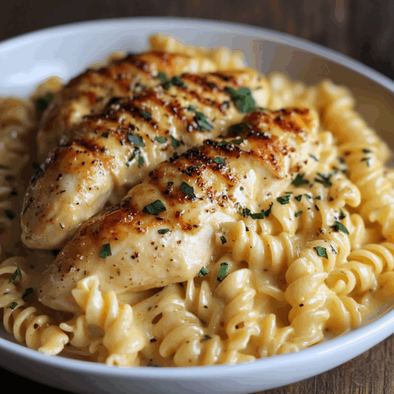 Creamy Garlic Butter Chicken with Twisted Cheddar Pasta