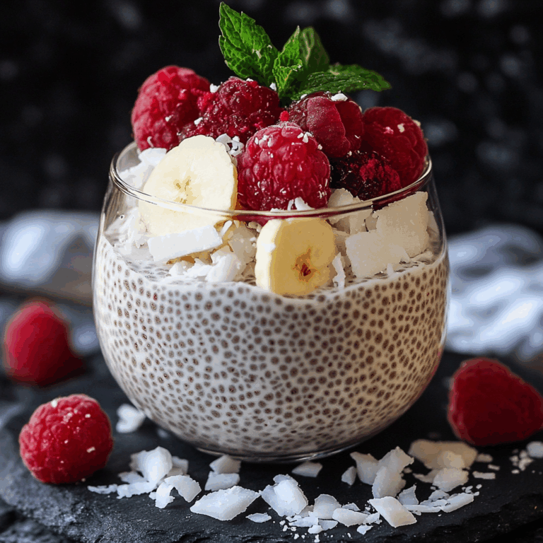 Easy Coconut Chia Pudding Recipe (Coconut Raffaello)
