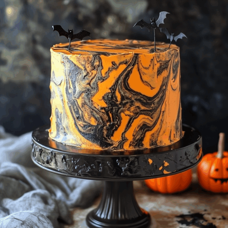 Spooky Halloween Marble Cake
