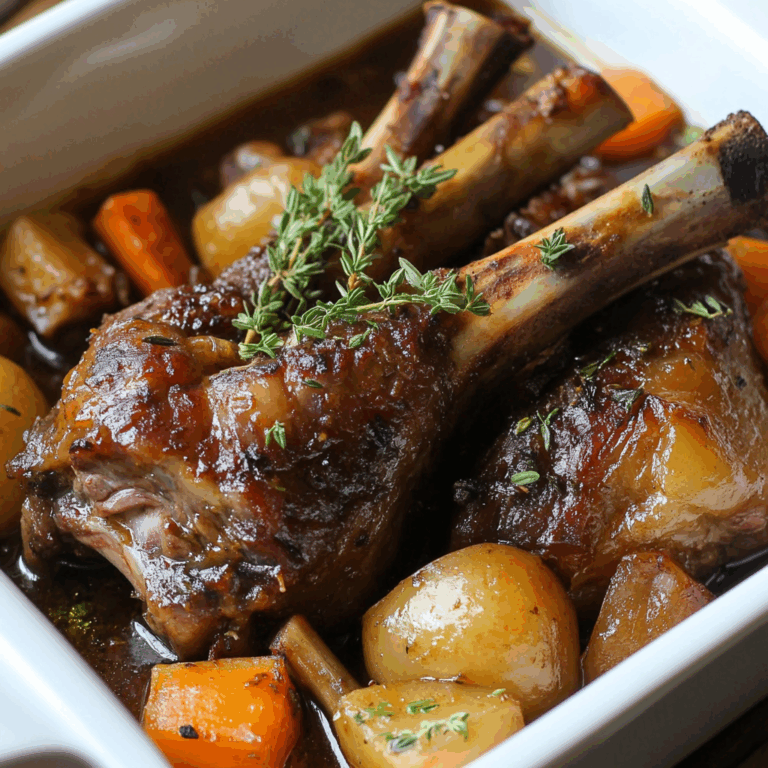 apple vinegar Braised Lamb Shanks
