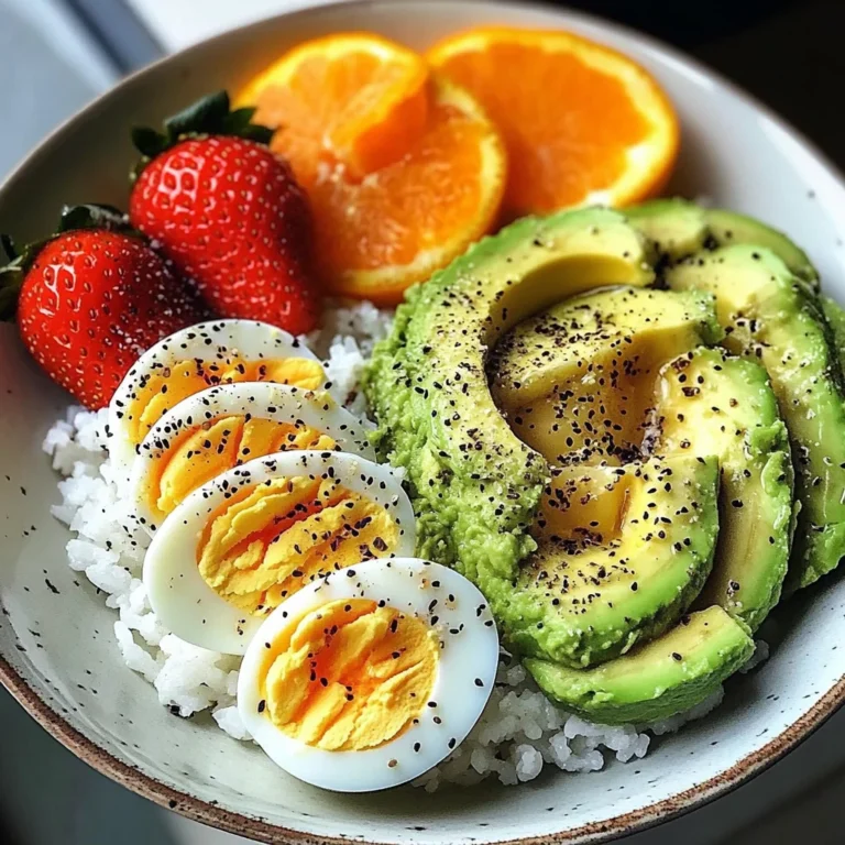 Avocado Rice Cake & Fruit Power Plate