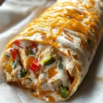 Chicken Bell Pepper Ranch Burritos