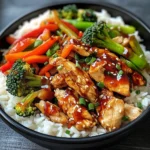 Chili Chicken & Mixed Veggie Rice Bowl