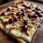 Crispy Flatbread with Brie, Cranberries & Toasted Almonds