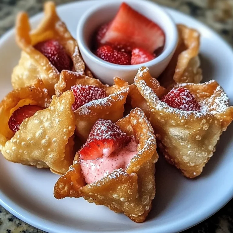 Deep-Fried Strawberry Cheesecake Stuffed Wonton Bites: Irresistibly Crispy!